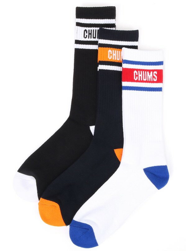 Rakuten - CHUMS　【チャムス】※返品交換不可　3Pチャムスミディアムソックス　ソックス　靴下　3P CHUMS Medium Socks　ミドル丈　メンズ　紳士用　ch06-1120