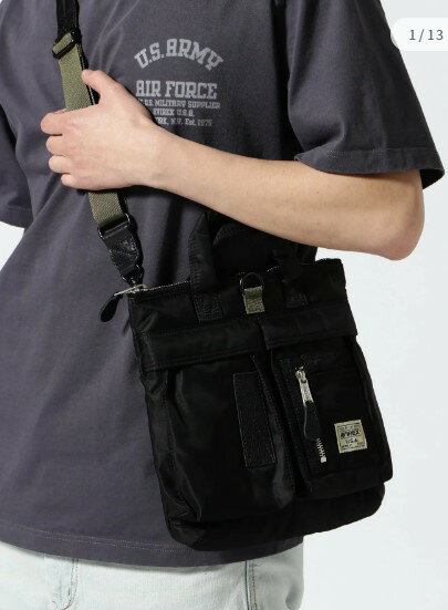 C, D, T, R, W - AVIREX　【アビレックス/アヴィレックス】　NEW FLIGHT NYLON SMALL HELMET BAG　ニュー フライト ナイロン スモール ヘルメットバッグ　ショルダーバッグ　783-4976008