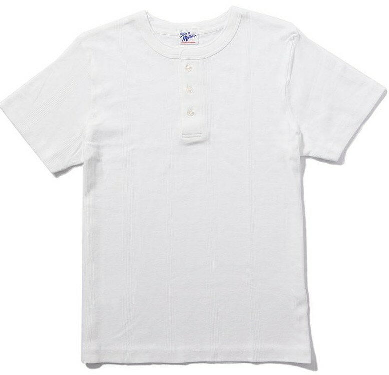 Robert P.Miller [미러] Panel-rib Henley S / S Tee 패널 리브 헨리 넥 반소매 T 셔츠 라운드 목 111C
