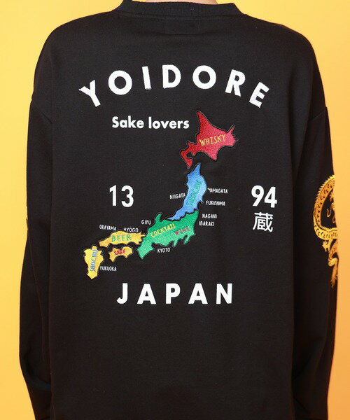 乐天商城 - YOIDORE　【よいどれ】　スーベニア　クルーネック　裏毛　トレーナー　スウェット　長袖　刺繍　834402