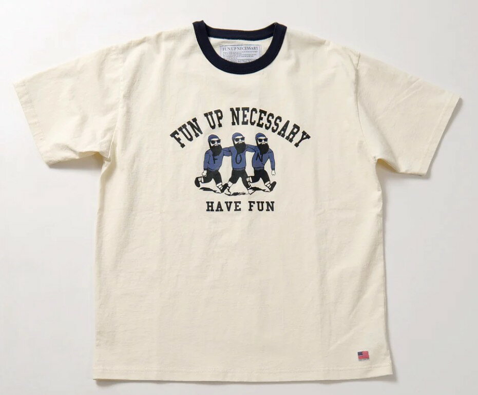 Rakuten - modemdesign　【モデムデザイン】　リンガー　おじさん　プリントTシャツ　半袖　HAVE FUN USA cotton Ringer Tee F-25022541
