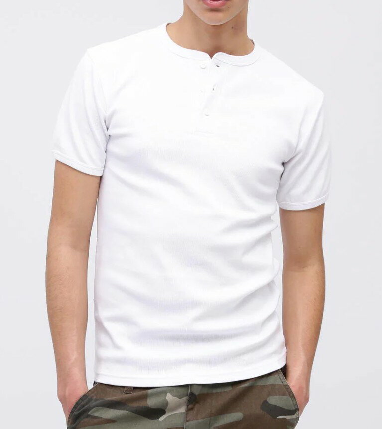 樂天商城 - AVIREX　【アビレックス/アヴィレックス】　リブ素材　テレコ　ヘンリーネック半袖Tシャツ　パックT　783-5934007(6143504)
