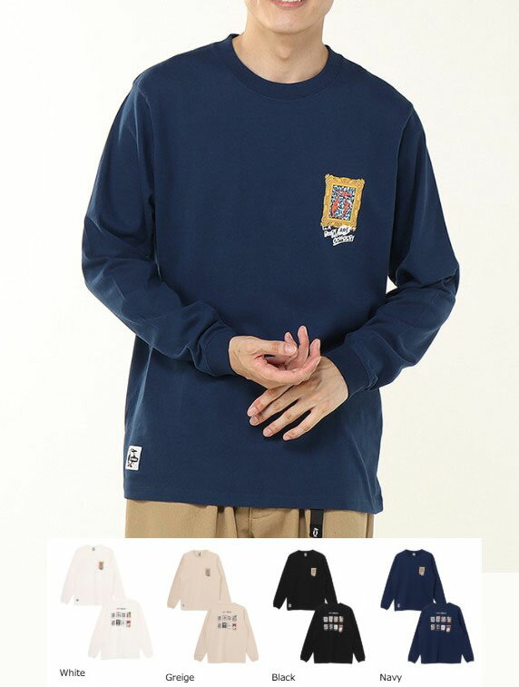 樂天商城 - CHUMS　【チャムス】　アートブービーブラッシュドロングスリーブTシャツ　ロンT　ロングTシャツ　Art Booby Brushed L/S T-Shirt　クルーネック　長袖Tシャツ　CH01-2664