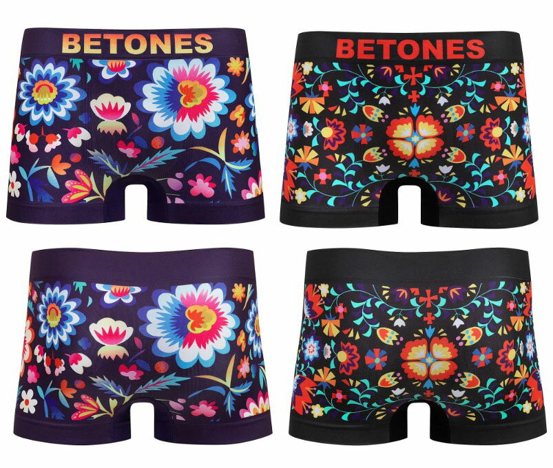 乐天商城 - BETONES　【ビトーンズ】　『クリックポストの場合はパッケージ無し』　 ボクサーパンツ アンダーウェア　花模様　JOSE2-JSE002