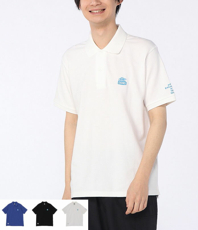 乐天商城 - CHUMS　【チャムス】　スペースブービーポロシャツ　Space Booby Polo Shirt　半袖ポロシャツ　CH02-1260