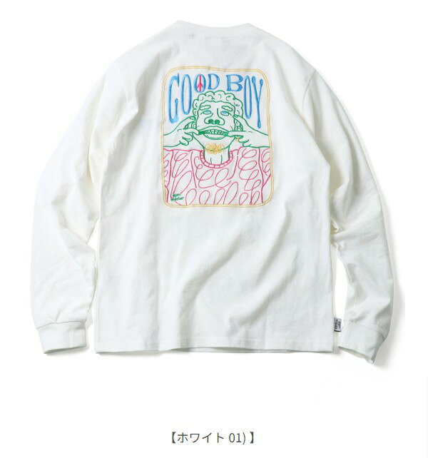 樂天商城 - gym master　【ジムマスター】　7.4oz GOOD BOY刺繍ロンTEE　 長袖Tシャツ　G621769