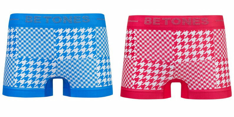 樂天商城 - BETONES　【ビトーンズ】　『クリックポストの場合はパッケージ無し』　ボクサーパンツ アンダーウェア　ハウンドトゥース　千鳥柄　HOUNDSTOOTH-STOH001