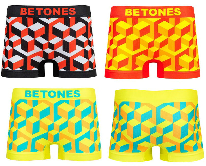 樂天商城 - BETONES　【ビトーンズ】　『クリックポストの場合はパッケージ無し』　ドット柄　ミックス　ボクサーパンツ　アンダーウェア　3Dグラフィック　FESTIVAL10-FE010