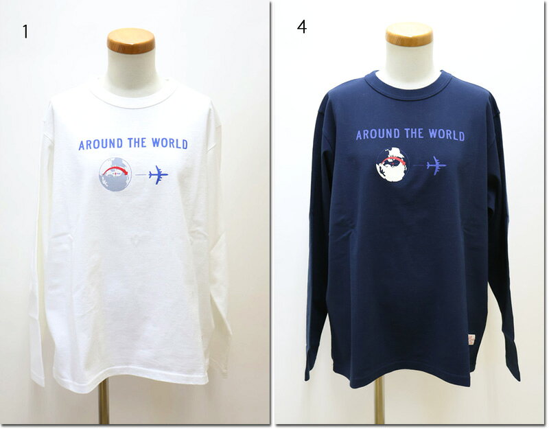 樂天商城 - 快晴堂 【かいせいどう】 長袖UNI Tシャツ COMFORT FIT【Around the World】A柄 Come fly with me　61C-104