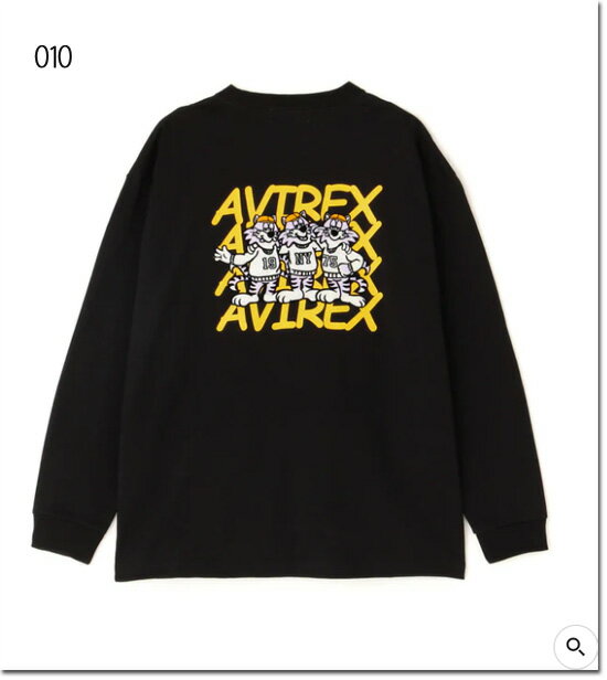 乐天商城 - AVIREX　【アビレックス/アヴィレックス】　《WOMAN》RANDOM LOGO TOMCAT T-SHIRT　Tシャツ　ロンT　長袖　783-6130602