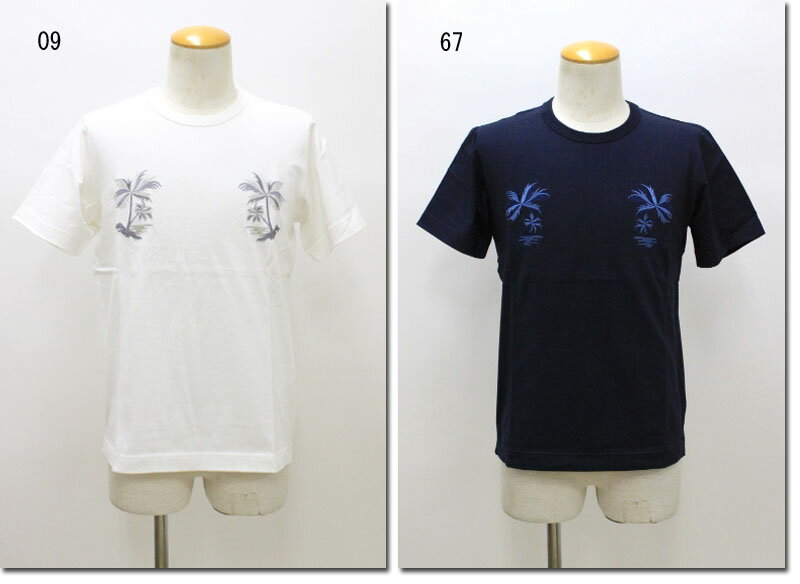 樂天商城 - vital MONSIEUR NICOLE　【ヴィタルムッシュニコル】　スカ刺繍　Hawaii　Tシャツ　　7269-9023