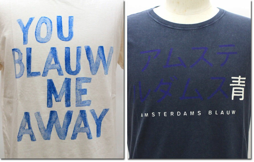 SCOTCH＆SODA 【スコッチ＆ソーダ】　※ネイビーは色焼け　B品　クルーネック半袖ロゴTシャツ　282-54404