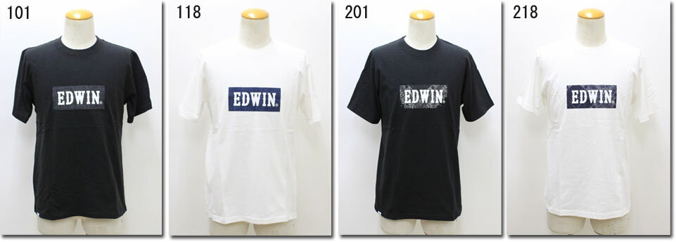 乐天商城 - EDWIN　【エドウィン】　ロゴハーフスリーブTシャツ　ET5568