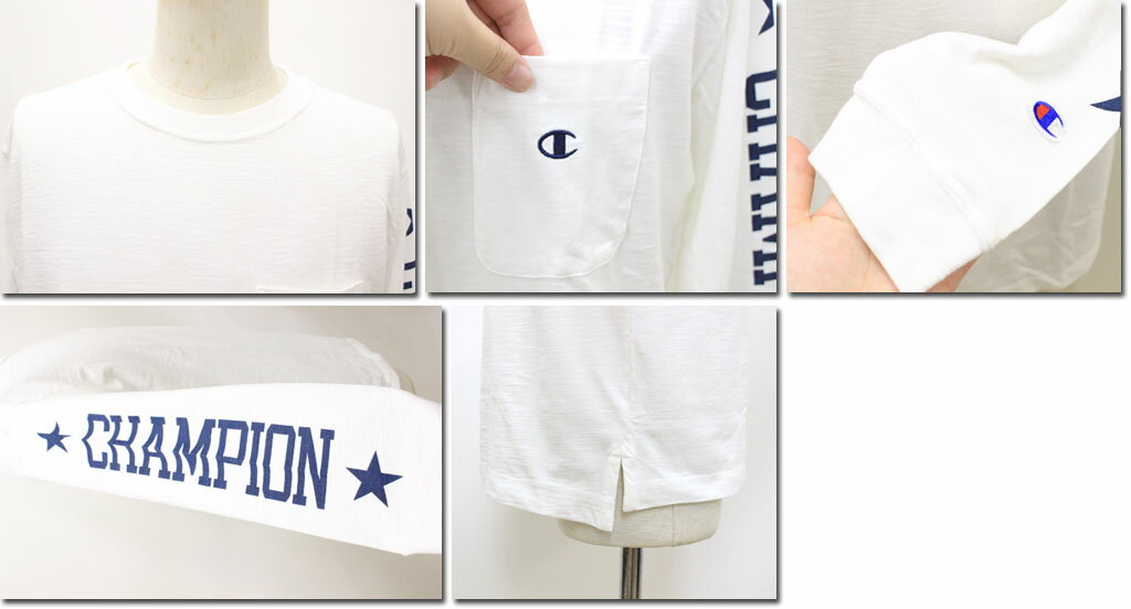 Champion　【チャンピオン】　ロングスリーブポケットTシャツ　C3-N409