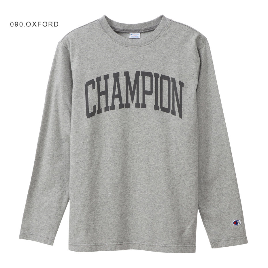 乐天商城 - Champion　【チャンピオン】　長袖　丸首　プリントロングスリーブクルーネックTシャツ　C3-Q423