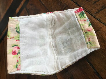 CANSASS original【キャンサス オリジナル】クリックポスト発送可能 即納品 立体マスク ハンドメイドマスク 洗える ダブルガーゼ 布マスク 洋服屋さんの手作りマスク セレクトショップ hand made musk(花柄)