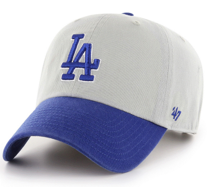 47Brand 【フォーティーセブンブランド】　 ロサンゼルスドジャース　キャップ ‘47 クリーンナップ　グレー　ロイヤル　Dodgers ’47 CLEAN UP Gray x Royal　ベースボールキャップ　帽子　メジャーリーグ