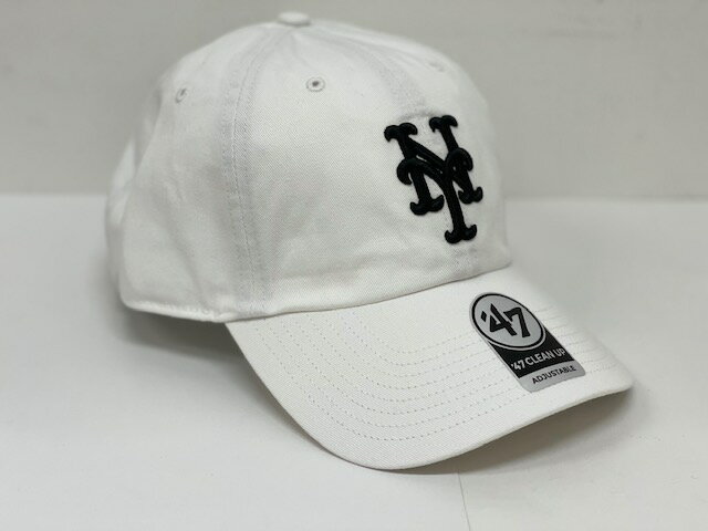 Rakuten - 47Brand 【フォーティーセブンブランド】　 ニューヨークメッツ キャップ　’47　クリーンナップ　ホワイト　Mets ’47 CLEAN UP White　ベースボール　野球　メジャーリーグ
