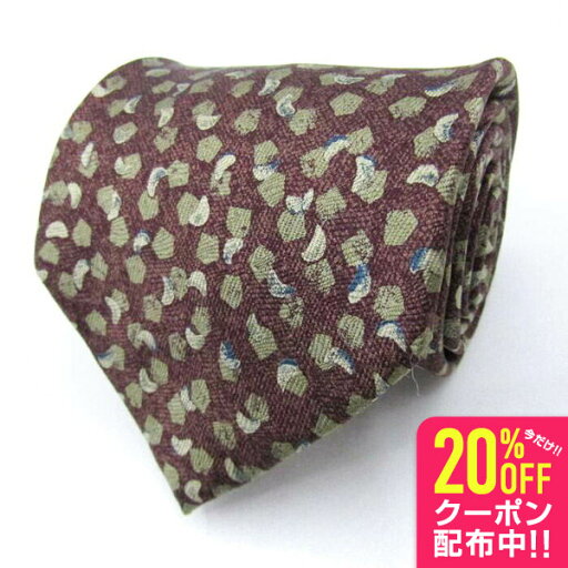 ニノセルッティ ブランド ネクタイ ドット パネル柄 シルク メンズ ブラウン Nino Cerruti 【中古】 ニノセルッティ ブランド ネクタイ ドット パネル柄 シルク メンズ ブラウン Nino Cerruti 【中古】