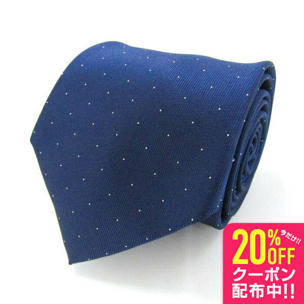 カルディアーネ ブランド ネクタイ ドット柄 メンズ ネイビー CALDIANE 【中古】