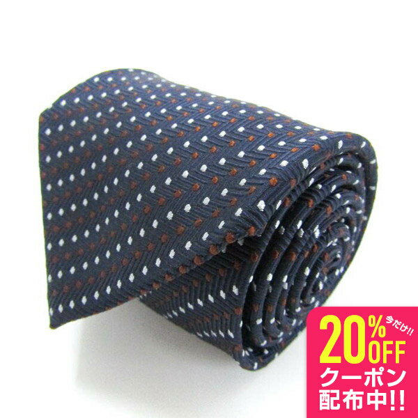 ヤマモトカンサイ ブランド ネクタイ ドット ヘリンボーン柄 シルク メンズ ネイビー KANSAI(山本寛斎) 【中古】