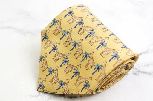 346 ブルックスブラザーズ Brooks Brothers シルク 総柄 ボタニカル柄 アメリカ製 米製生地 動物柄 イエロー シルク ブランド ネクタイ 送料無料 【中古】【良品】 346 ブルックスブラザーズ Brooks Brothers シルク 総柄 ボタニカル柄 アメリカ製 米製生地 動物柄 イエロー シルク ブランド ネクタイ 送料無料 【中古】【良品】