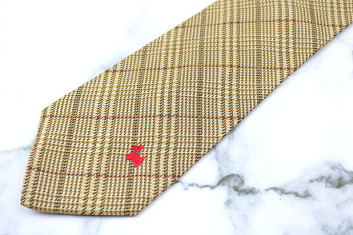 ジュンコシマダ JUNKO SHIMADA チェック柄 ベージュ シルク ブランド ネクタイ 送料無料 【中古】【美品】 ジュンコシマダ JUNKO SHIMADA チェック柄 ベージュ シルク ブランド ネクタイ 送料無料 【中古】【美品】