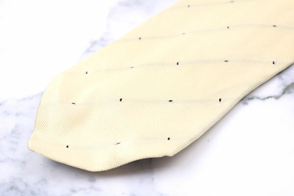 レミュー LES MUES ペイズリー柄 ベージュ シルク ブランド ネクタイ 送料無料 【中古】【美品】