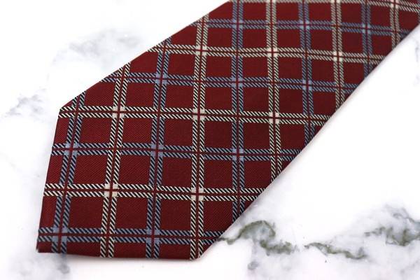 カルディアーネ CALDIANE チェック柄 ブラウン シルク ブランド ネクタイ 送料無料 【中古】【美品】
