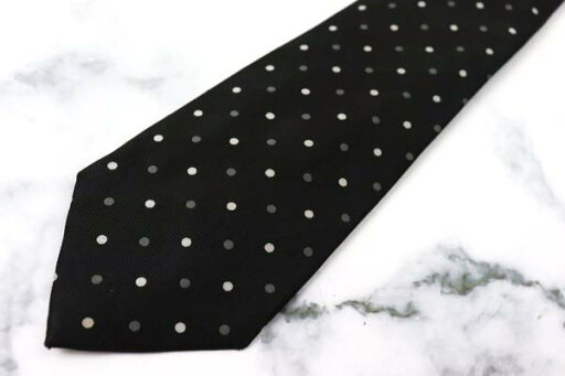 シンプルフレーズクラバット SIMPLE PHRASE CRAVAT ドット柄 ブラック ポリエステル ブランド ネクタイ 送料無料 【中古】【美品】 シンプルフレーズクラバット SIMPLE PHRASE CRAVAT ドット柄 ブラック ポリエステル ブランド ネクタイ 送料無料 【中古】【美品】