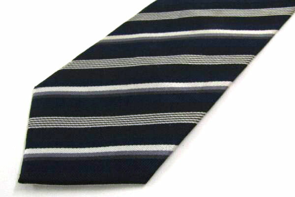 シンプルフレーズクラバット SIMPLE PHRASE CRAVAT ストライプ柄 メンズ ネクタイ 送料無料 【中古】【美品】
