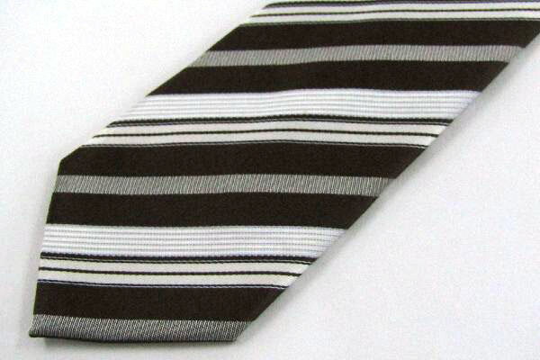カルディアーネ CALDIANE ストライプ柄 ナロータイ メンズ ネクタイ 送料無料 【中古】【美品】