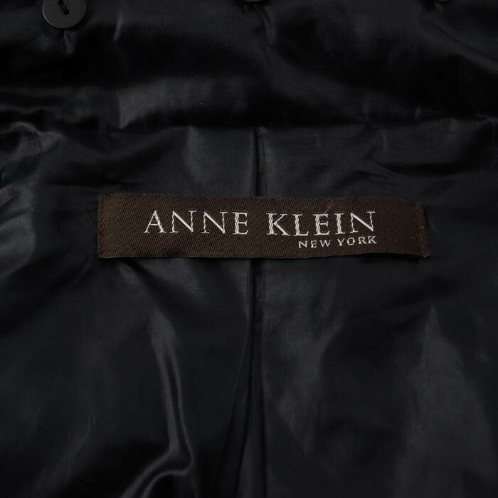 ANNE KLEIN アンクライン ダウンジャケット ダウンコート ロング丈 無地 アウター 黒 レディース 9サイズ ブラック 【中古】