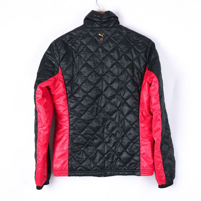 【全品39％OFFクーポン配布中】プーマ ブルゾン ジャケット 中綿 キルティング ロゴ 無地 アウター スポーツ 黒 レディース Lサイズ ブラック PUMA 【中古】