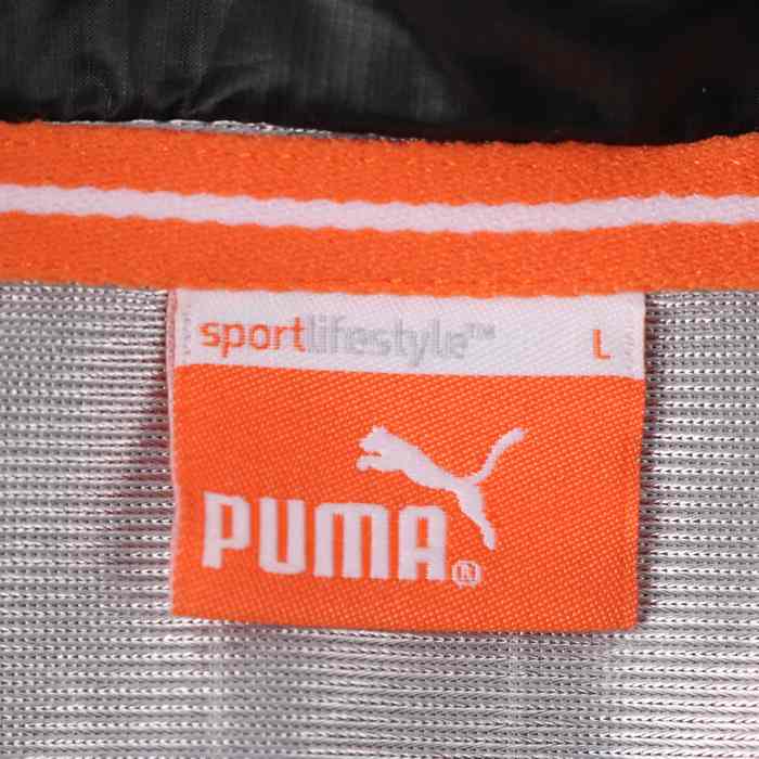 【全品39％OFFクーポン配布中】プーマ ブルゾン ジャケット 中綿 キルティング ロゴ 無地 アウター スポーツ 黒 レディース Lサイズ ブラック PUMA 【中古】