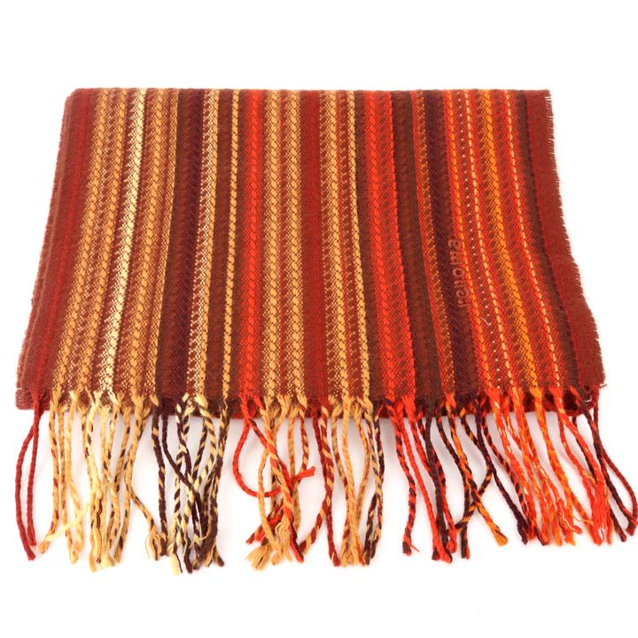 【全品39％OFFクーポン配布中】レノマ マフラー ストライプ柄 ロゴ フリンジ ブランド 小物 レディース..