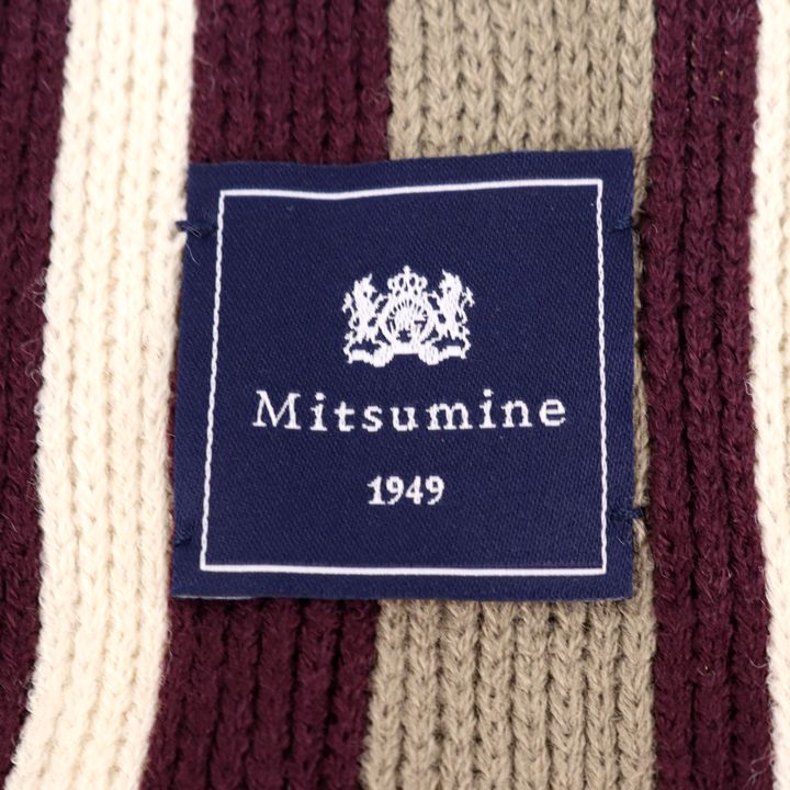 barceのミツミネ マフラー ストライプ柄 フリンジ ブランド 小物 メンズ パープル Mitsumine 【中古】｜アングル2
