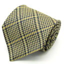 【4/20 11:00から 50%OFFクーポン】Dunhill ダンヒル ブランド ネクタイ シルク チェック柄 手裏剣柄 英製生地 メンズ ネイビー 【中古】