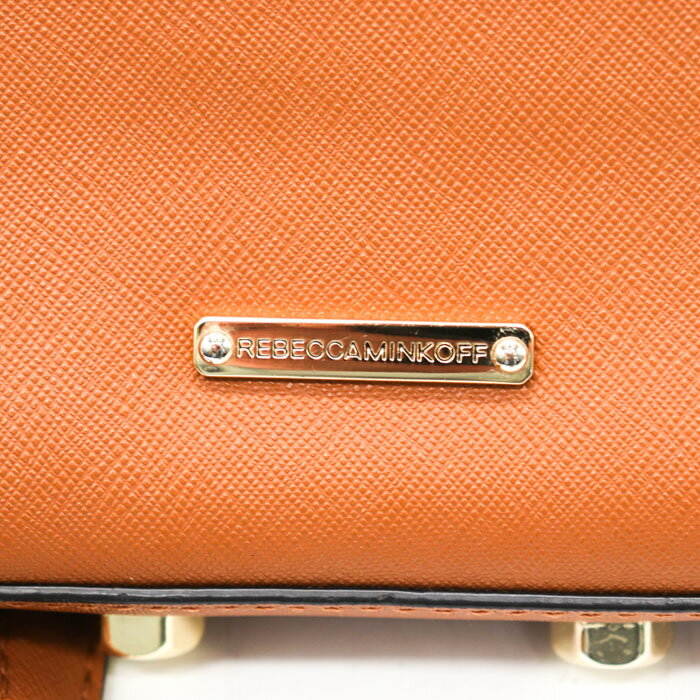 レベッカミンコフ ショルダーバッグ レザー 2way ロゴプレート ポーチ ブランド 鞄 レディース ブラウン Rebecca Minkoff 【中古】