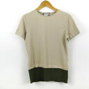 MAX MARA マックスマーラ Tシャツ 半袖 ストレッチ 無地 トップス イタリア製 レディース Mサイズ ベージュ 【中古】