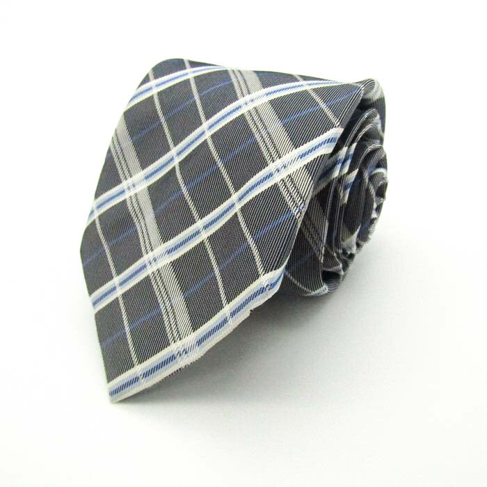 THE SUIT COMPANY スーツカンパニー ブランド ネクタイ シルク ストライプ柄 メンズ グレー 【中古】