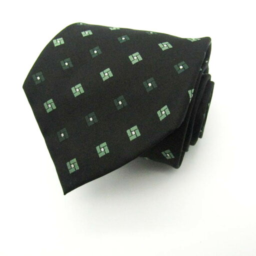 TIE ネクタイ工房 ブランド ネクタイ シルク 小紋柄 総柄 メンズ ブラック 【中古】 TIE ネクタイ工房 ブランド ネクタイ シルク 小紋柄 総柄 メンズ ブラック 【中古】