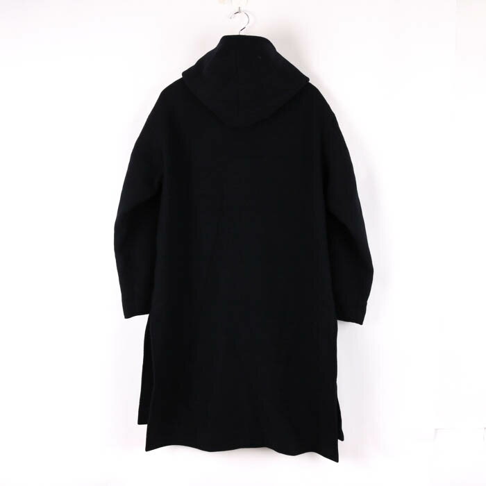 ハレ フーデットコート ウール混 ロングコート アウター メンズ Sサイズ ネイビー HARE 【中古】