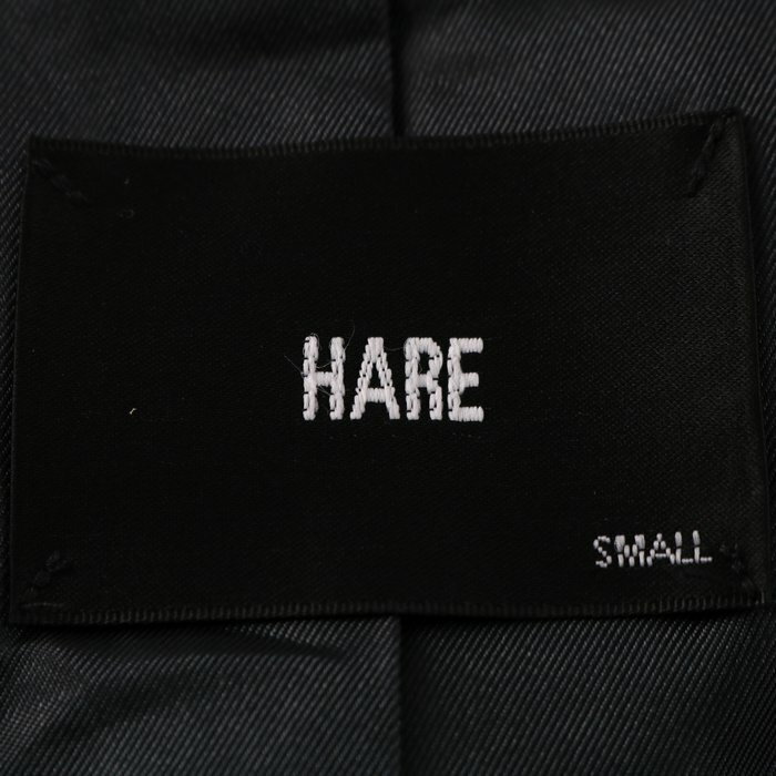 ハレ フーデットコート ウール混 ロングコート アウター メンズ Sサイズ ネイビー HARE 【中古】