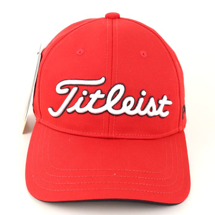 タイトリスト キャップ 未使用 ゴルフ ツアーキャップ HJBCTR ブランド 帽子 レディース メンズ フリー(57~59cm)サイズ レッド TITLEIST 【中古】