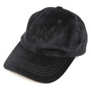 フィラ キャップ ロゴ 刺繍 起毛 E Hyphen World gallery ブランド 帽子 レディース Fサイズ ブラック FILA 【中古】