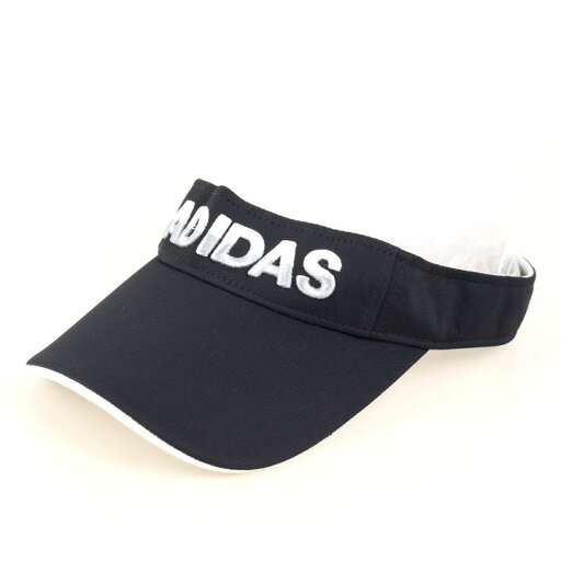 アディダス サンバイザー キャップ ゴルフ ロゴ ブランド 帽子 レディース ブラック adidas 【中古】 アディダス サンバイザー キャップ ゴルフ ロゴ ブランド 帽子 レディース ブラック adidas 【中古】