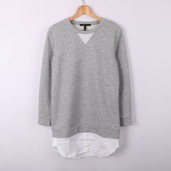 BCBGMAXAZRIA ビーシービージーマックスアズリア 長袖ワンピース チュニック スウェット レディース XSサイズ グレー 【中古】