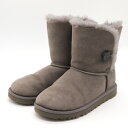 UGG アグ ムートンブーツ ショートブーツ ベイリーボタン ブランド 靴 シューズ レディース 23cmサイズ グレー 【中古】