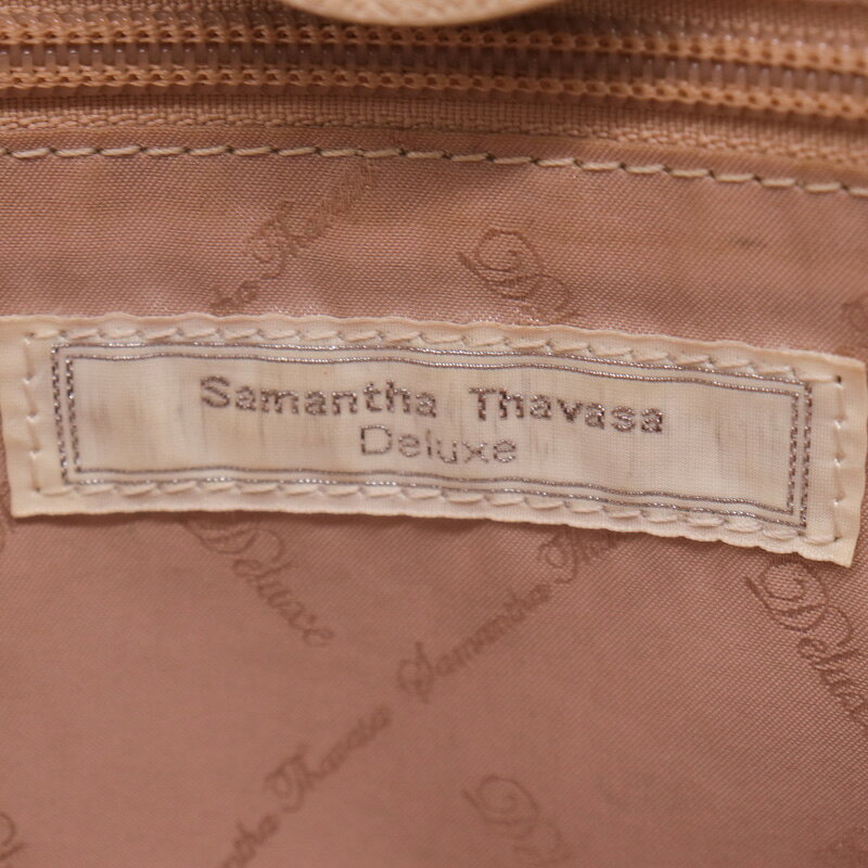 サマンサタバサ デラックス ハンドバッグ ブランド 鞄 ショルダーベルト無し レディース ベージュ Samantha Thavasa Deluxe 【中古】